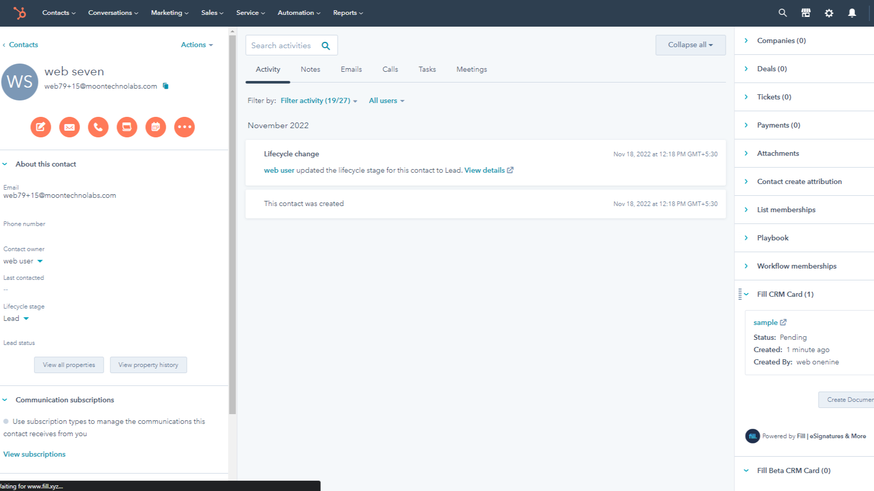 Get contracts or quotes signed within HubSpot.