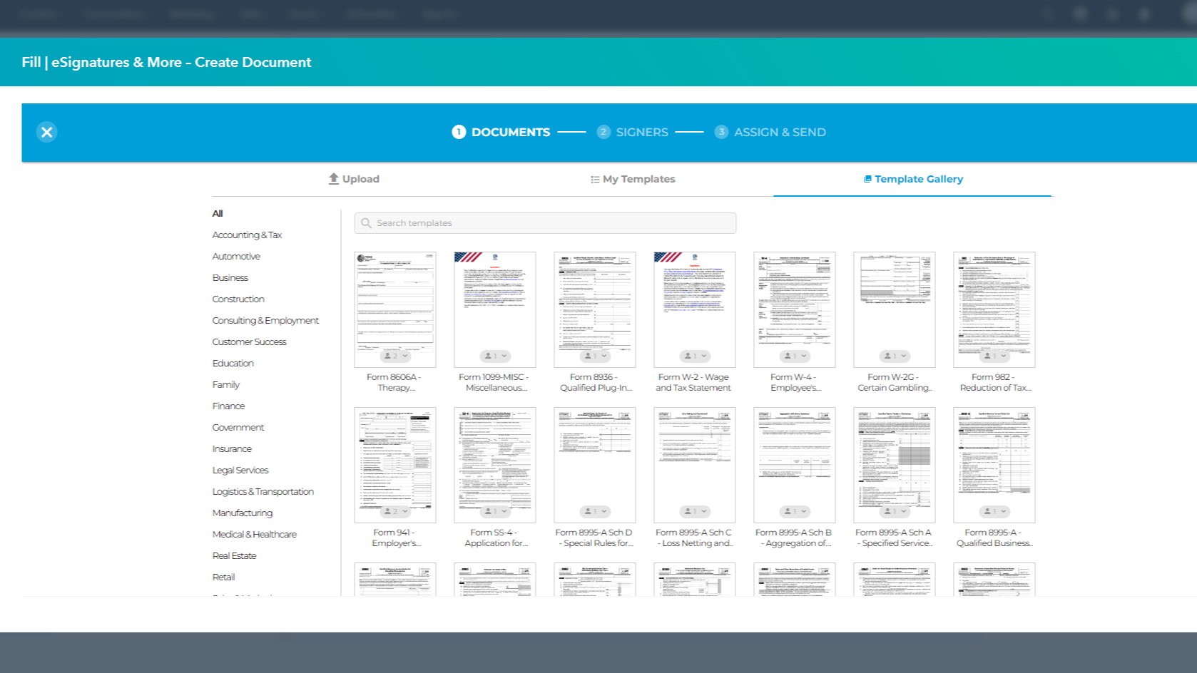 Create contracts and agreements with reusable templates.