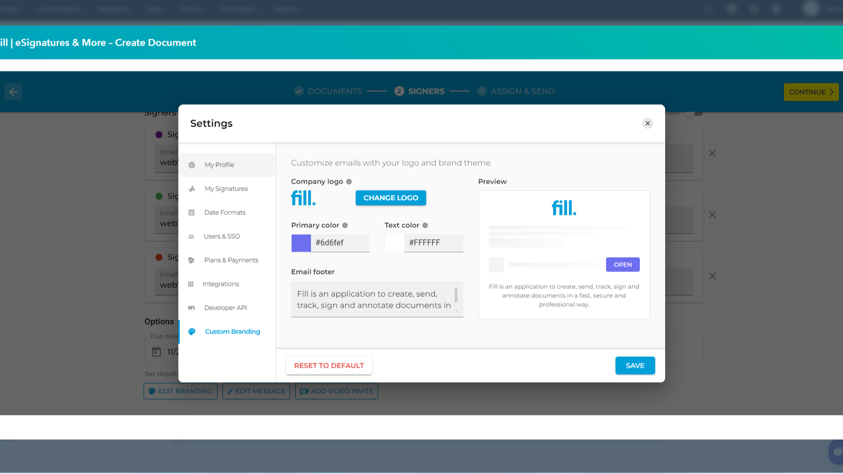 Create highly customized and branded documents.